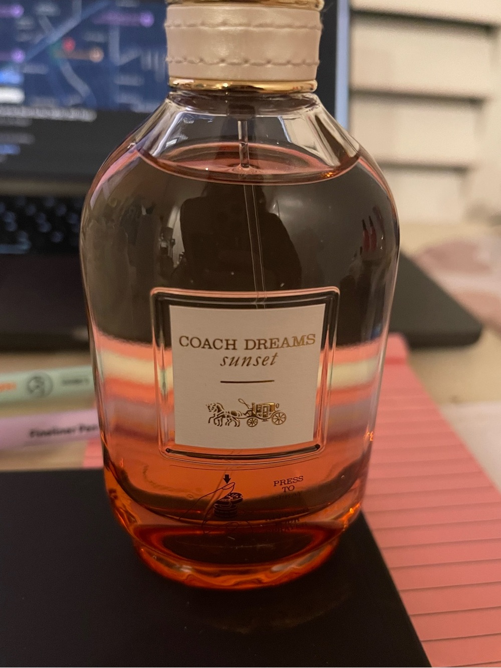 Coach Dreams Sunset Eau de Parfum — Amber and Pink Gradient Bottle